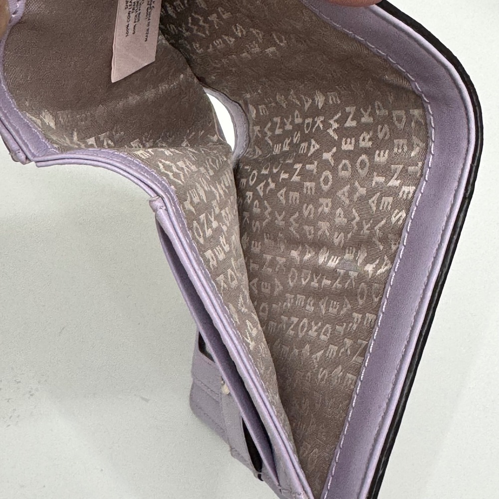Kate Spade New York Lavender Purple Pebbled Leather Bifold Wallet ID Window - Picture 7 of 10